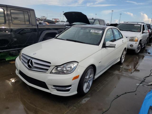 WDDGF5HB6CR206655 - 2012 MERCEDES-BENZ C 350 WHITE photo 2