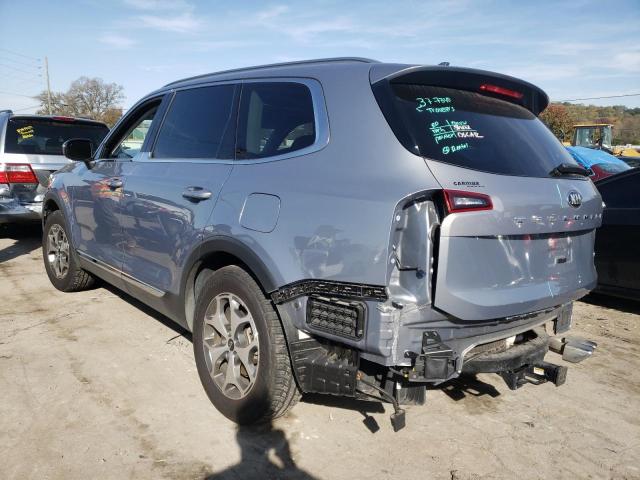 5XYP34HC3LG052250 - 2020 KIA TELLURIDE SILVER photo 3