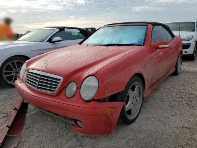 WDBLK70G71T076407 - 2001 MERCEDES-BENZ CLK 430 RED photo 2