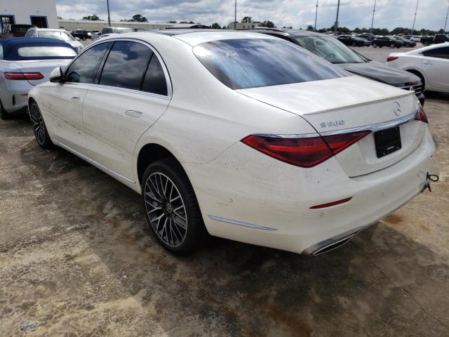 W1K6G7GB9NA134941 - 2022 MERCEDES-BENZ S 580 4MAT WHITE photo 3