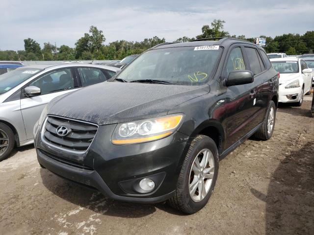 5XYZK4AG4BG053267 - 2011 HYUNDAI SANTA FE L GRAY photo 2