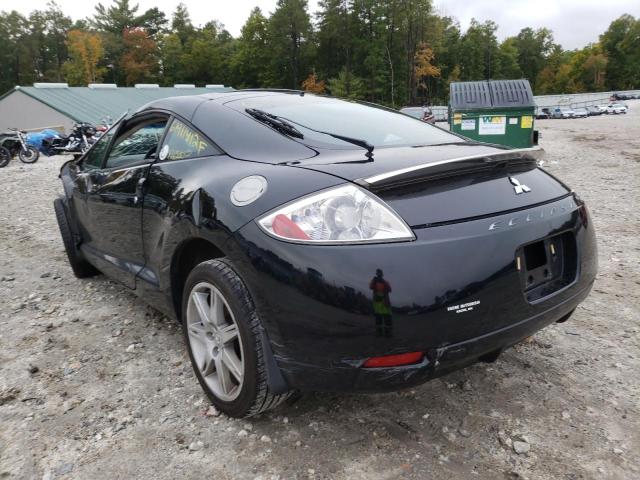 4A3AK34T87E014968 - 2007 MITSUBISHI ECLIPSE GT BLACK photo 3