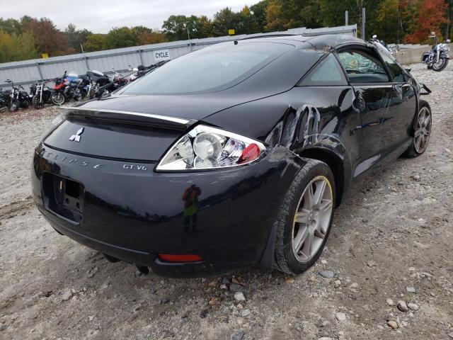 4A3AK34T87E014968 - 2007 MITSUBISHI ECLIPSE GT BLACK photo 4