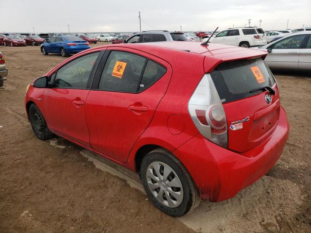 JTDKDTB36D1551541 - 2013 TOYOTA PRIUS C RED photo 2