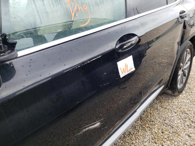 5UXTR9C51KLD97221 - 2019 BMW X3 XDRIVE3 BLACK photo 9