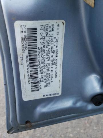 4T1VV21E3MU063715 - 1991 TOYOTA CAMRY DLX 蓝色 照片 10