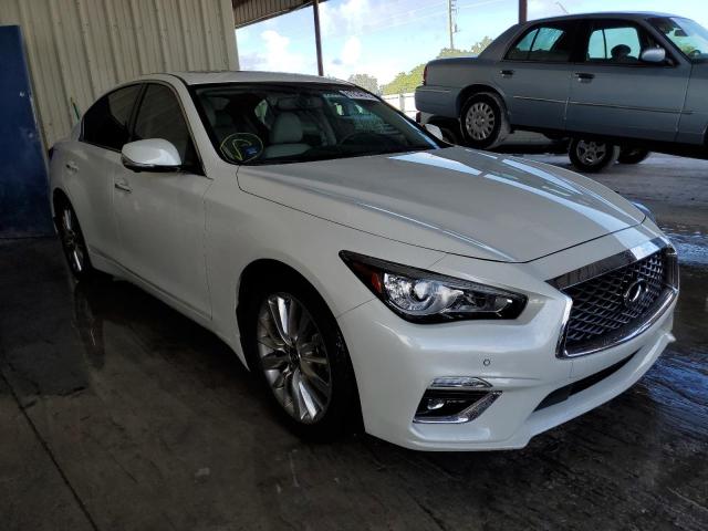 JN1EV7BP2MM703434 - 2021 INFINITI Q50 LUXE WHITE photo 1