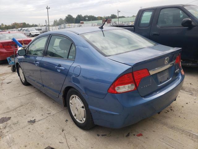 JHMFA36209S017026 - 2009 HONDA CIVIC HYBR BLUE photo 3