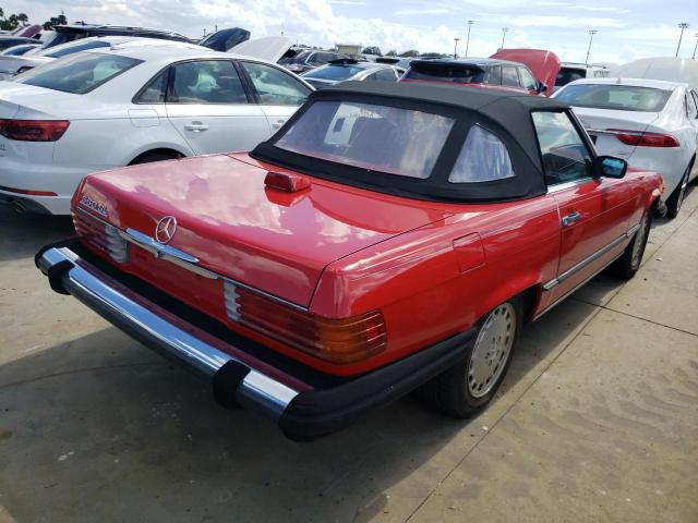 WDBBA48D1GA040658 - 1986 MERCEDES-BENZ 560 SL RED photo 4