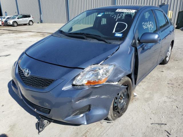 JTDBT4K37CL010462 - 2012 TOYOTA YARIS BLUE photo 2