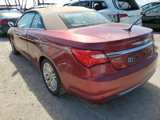 1C3BCBFG0DN654624 - 2013 CHRYSLER 200 LIMITE RED photo 3