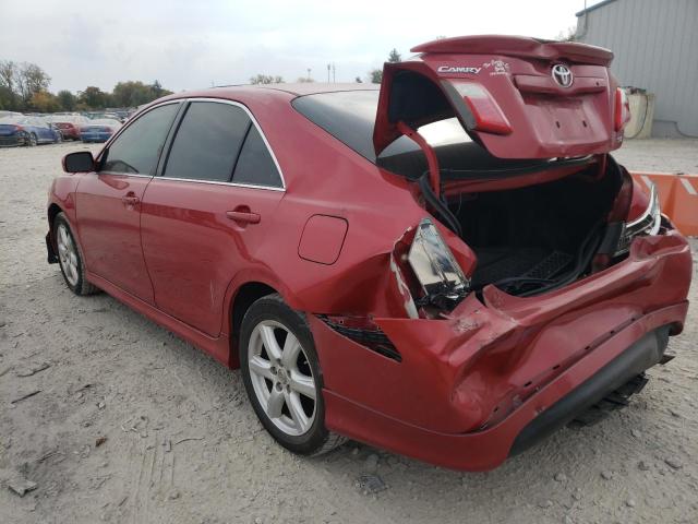 4T1BE46K77U077540 - 2007 TOYOTA CAMRY CE RED photo 3