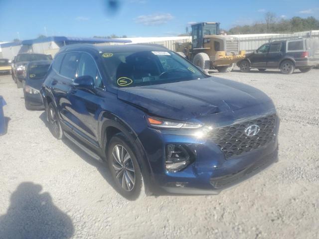 5NMS53AD9LH301240 - 2020 HYUNDAI SANTA FE L BLUE photo 1