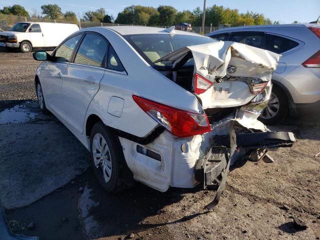 5NPEB4AC6BH183314 - 2011 HYUNDAI SONATA GLS WHITE photo 3