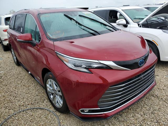 5TDESKFC4MS010241 - 2021 TOYOTA SIENNA LIM RED photo 1