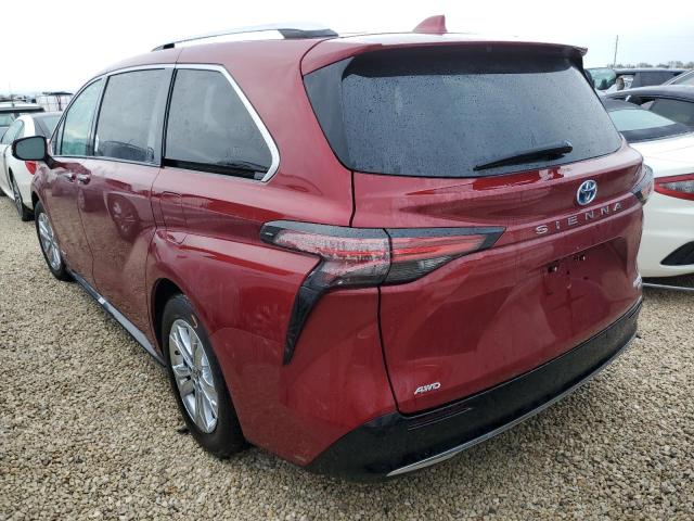 5TDESKFC4MS010241 - 2021 TOYOTA SIENNA LIM RED photo 3