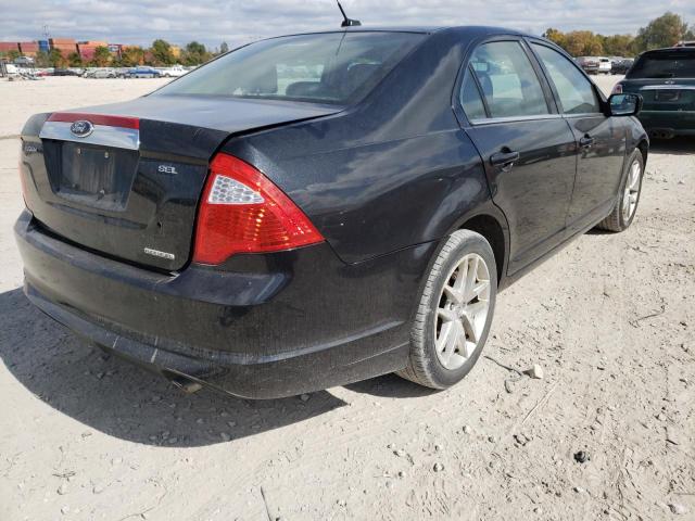 3FAHP0JG8CR340176 - 2012 FORD FUSION SEL BLACK photo 4