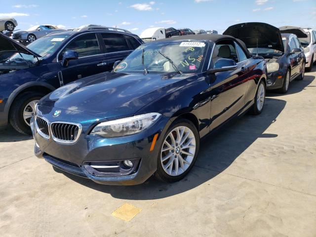 WBA1L9C52GV325332 - 2016 BMW 228 XI SUL BLUE photo 2