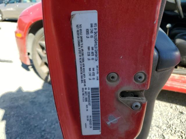 1B3ES66S44D621057 - 2004 DODGE NEON SRT-4 RED photo 10