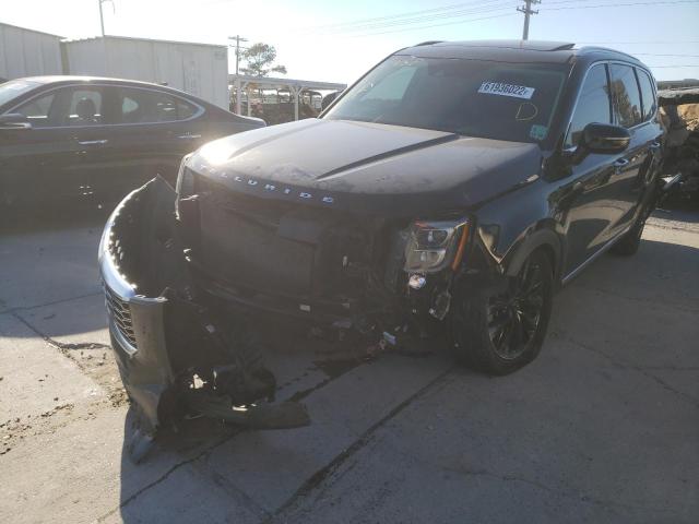 5XYP54HC6LG064385 - 2020 KIA TELLURIDE BLACK photo 2