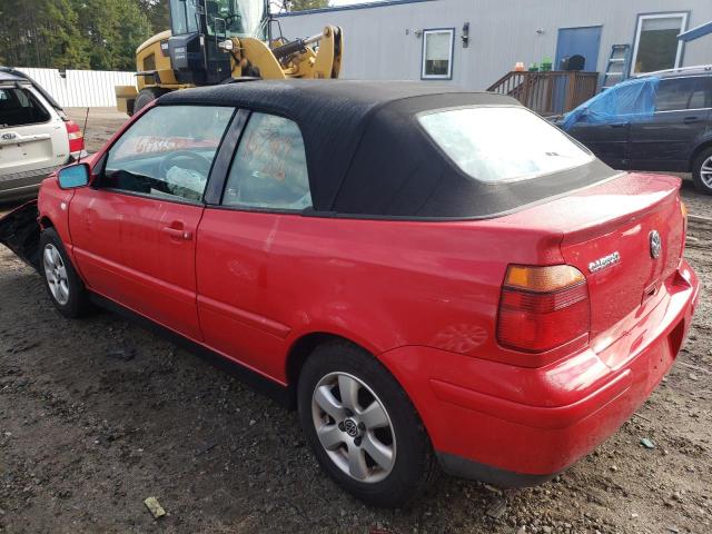 3VWDC21V61M807584 - 2001 VOLKSWAGEN CABRIO GLX RED photo 3