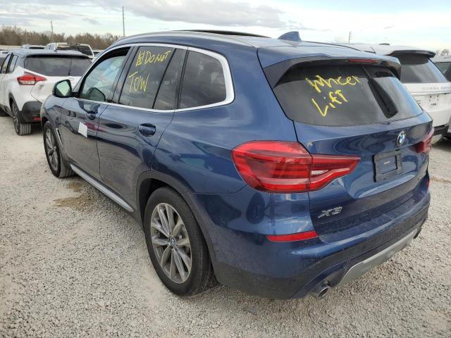 5UXTR7C50KLE88839 - 2019 BMW X3 SDRIVE3 BLUE photo 3