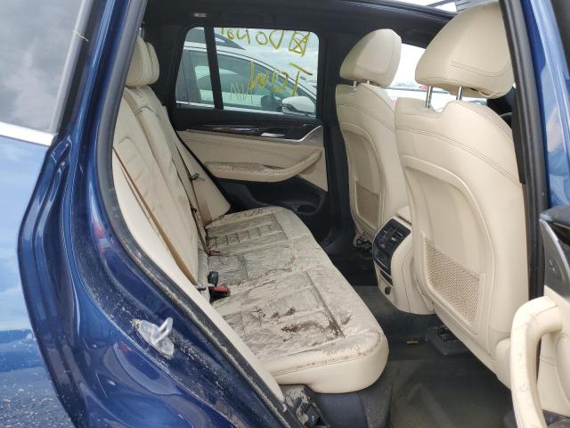 5UXTR7C50KLE88839 - 2019 BMW X3 SDRIVE3 BLUE photo 6