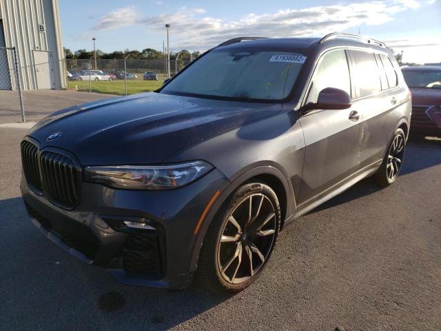 5UXCW2C08N9J30676 - 2022 BMW X7 XDRIVE4 GRAY photo 2