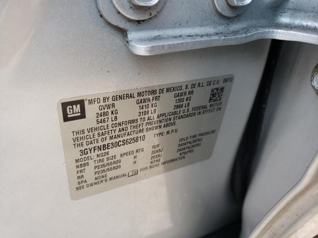 3GYFNBE30CS625810 - 2012 CADILLAC SRX PERFOR 银色 照片 10