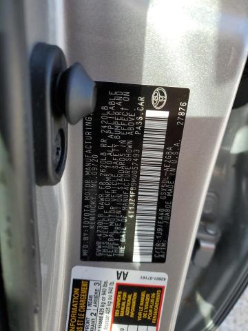 4T1JZ1FB9MU057493 - 2021 TOYOTA AVALON XLE SILVER photo 10