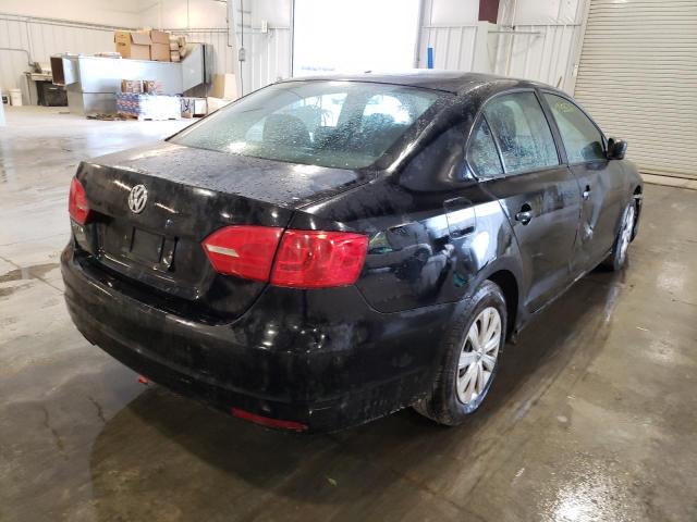 3VW2K7AJ1BM086709 - 2011 VOLKSWAGEN JETTA BASE أسود صورة 4