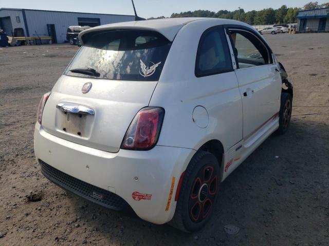 3C3CFFGE4HT598340 - 2017 FIAT 500 ELECTR WHITE photo 4