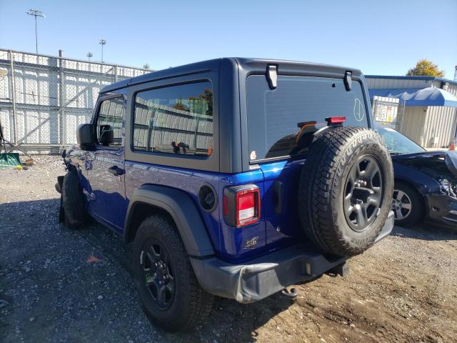 1C4GJXAG0JW280470 - 2018 JEEP WRANGLER S BLUE photo 3