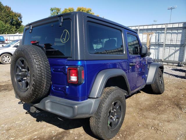 1C4GJXAG0JW280470 - 2018 JEEP WRANGLER S BLUE photo 4