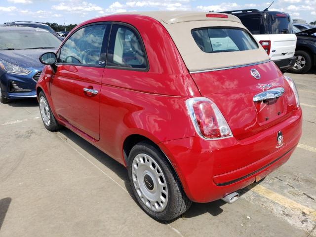 3C3CFFDR9CT310666 - 2012 FIAT 500 POP RED photo 3