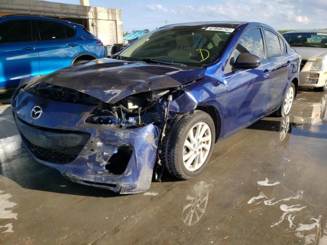 JM1BL1W71C1590668 - 2012 MAZDA 3 I BLUE photo 2