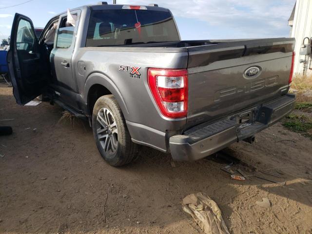 1FTEW1EP4MFA23056 - 2021 FORD F150 SUPER GRAY photo 3
