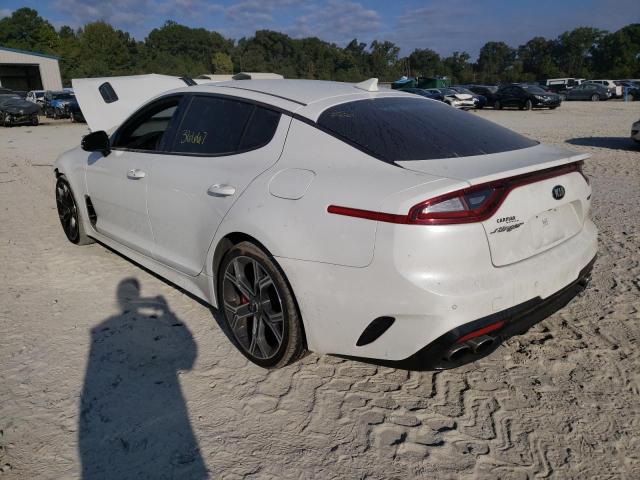 KNAE35LC7J6039860 - 2018 KIA STINGER GT WHITE photo 3