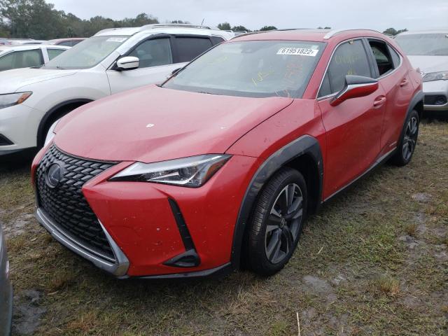 JTHX9JBH1L2034257 - 2020 LEXUS UX 250H RED photo 2