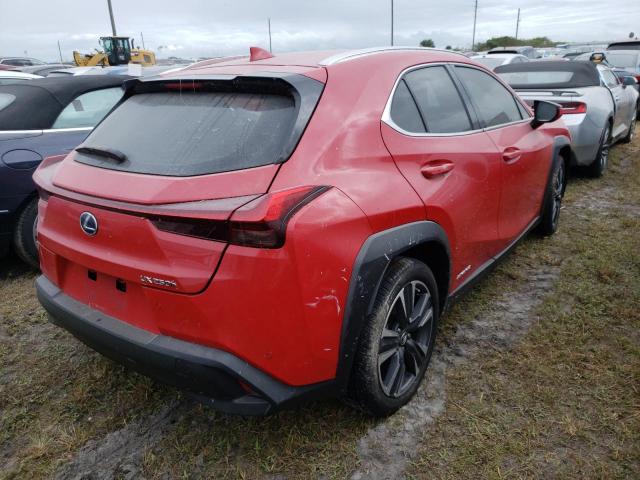 JTHX9JBH1L2034257 - 2020 LEXUS UX 250H RED photo 4