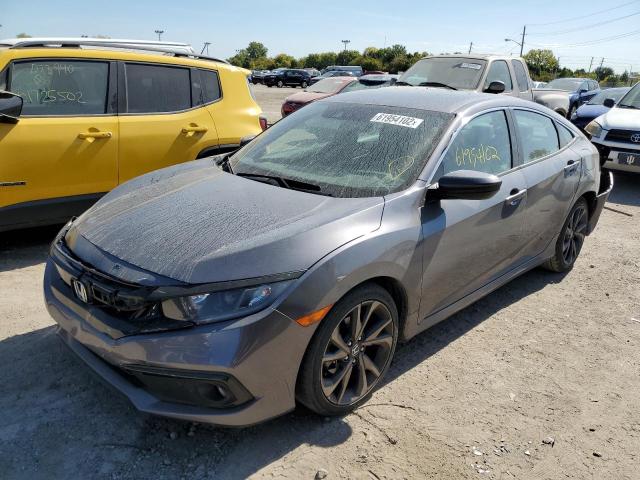 2HGFC2F87KH589560 - 2019 HONDA CIVIC SPOR Մոխրագույն լուսանկար 2