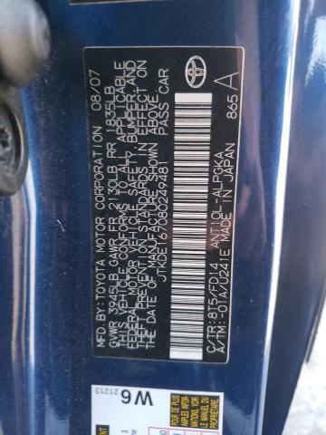 JTKDE167080249481 - 2008 TOYOTA SCION TC 蓝色 照片 10