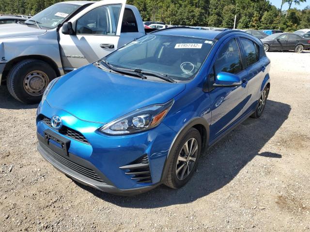 JTDKDTB39J1618788 - 2018 TOYOTA PRIUS C BLUE photo 2