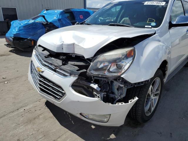 2GNALDEK0H6103197 - 2017 CHEVROLET EQUINOX PR WHITE photo 9