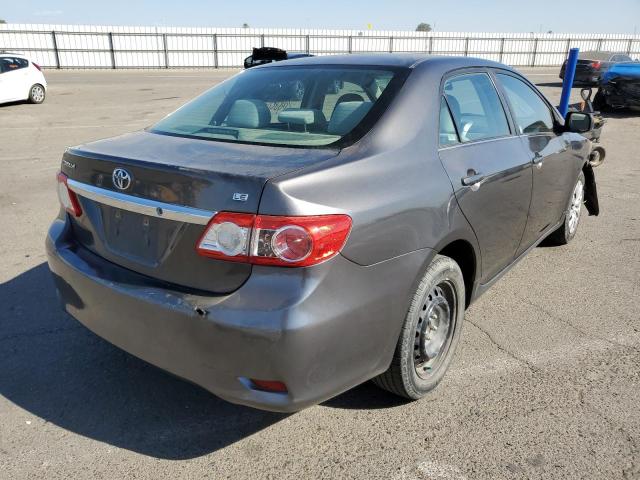 5YFBU4EE9DP108797 - 2013 TOYOTA CORROLLA GRAY photo 4