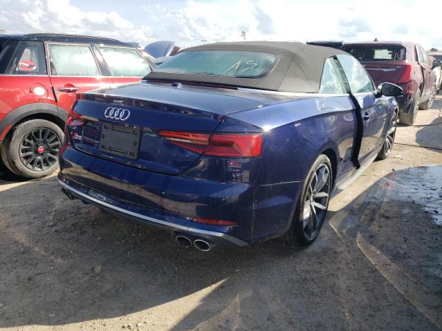 WAU24GF54JN000643 - 2018 AUDI S5 PRESTIG BLUE photo 4