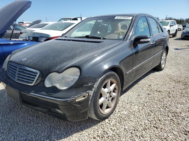 WDBRF61J83A415029 - 2003 MERCEDES-BENZ C 240 BLACK photo 2