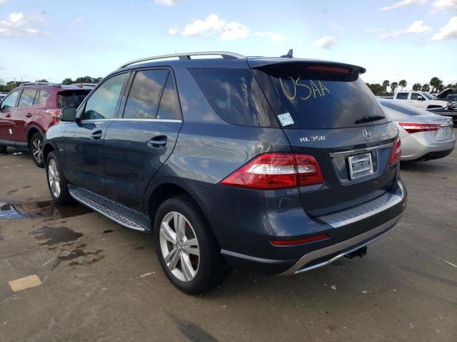 4JGDA5HB1CA025937 - 2012 MERCEDES-BENZ ML 350 4MA GRAY photo 3