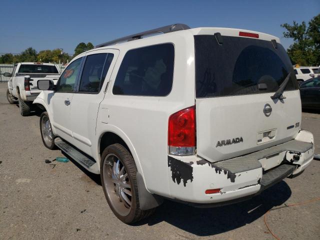 5N1BA0NDXAN605368 - 2010 NISSAN ARMADA SE WHITE photo 3