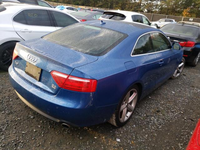 WAUDK78T68A022459 - 2008 AUDI A5 QUATTRO BLUE photo 4